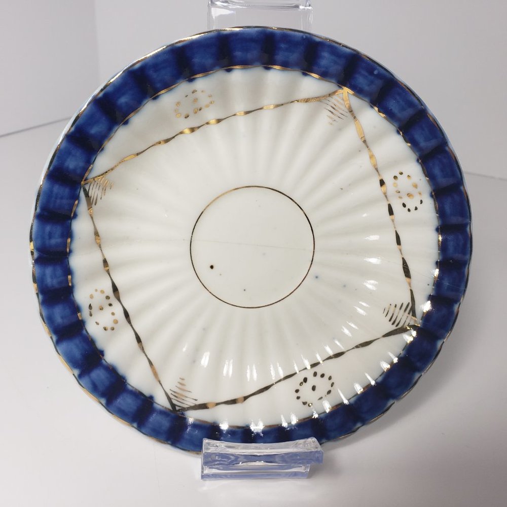 Ornate Vintage German Cup/Saucer, Cobalt & Gold - Picture 2 of 10